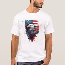Patriotic American flagga Örn T Shirt