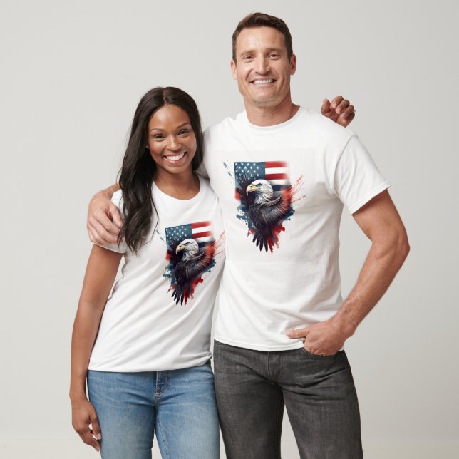 Patriotic American flagga Örn T Shirt (Unisex)