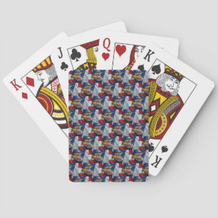Patriotic American Flagga Örn Varg Casinokort