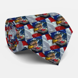 Patriotic American Flagga Örn Varg Slips