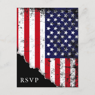 Patriotic American Flagga OSA Reply Kort