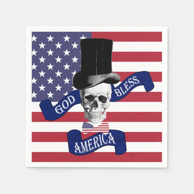 Patriotic American flagga Pappersservett (Framsidan)