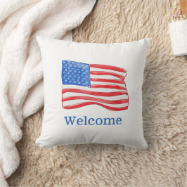 Patriotic American Flagga Personlig Kudde