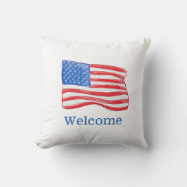 Patriotic American Flagga Personlig Kudde