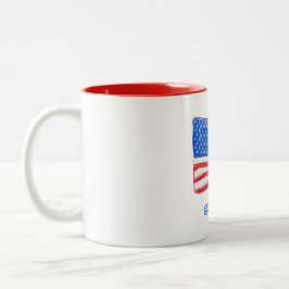 Patriotic American Flagga Personlig Två-Tonad Mugg