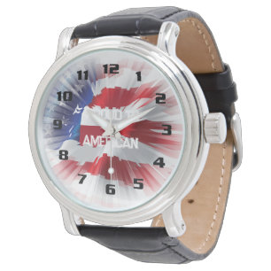 Patriotic American Flagga Proud som är amerikansk Armbandsur