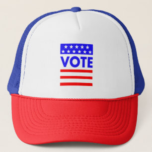 Patriotic American Flagga Red White och Blue Voter Keps