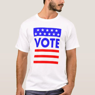 Patriotic American Flagga Red White och Blue Voter T Shirt
