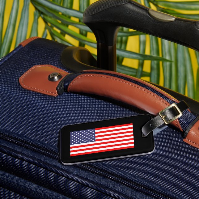 Patriotic American flagga resgodsagenummer för väs Bagagebricka (Framsida Insitu 3)