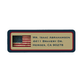 Patriotic American Flagga Return Address Label Returadress Etikett