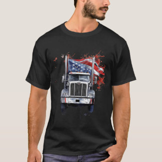 Patriotic American Flagga Semi T Shirt