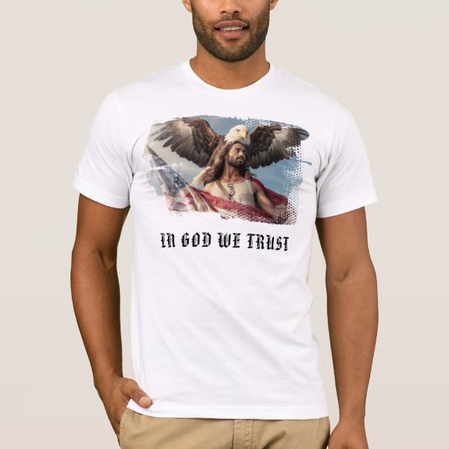 *~* Patriotic American Flagga Shirt AP27 Eagle Man T (Framsida)