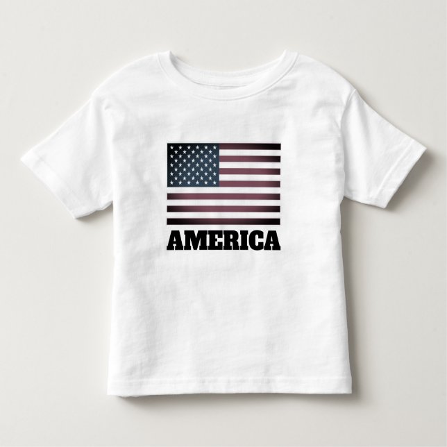 Patriotic American flagga småbarn t-shirt (Framsida)