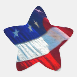 Patriotic American Flagga Star Sticker Stjärnformat Klistermärke