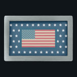 Patriotic American Flagga Stars Bälte Buckle Gift<br><div class="desc">Designen kommer från originalteckningen.</div>