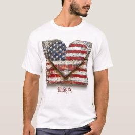 Patriotic American flagga T-Shirt