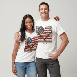 Patriotic American flagga T-Shirt