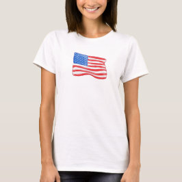 Patriotic American Flagga T Shirt