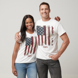 Patriotic American flagga T Shirt