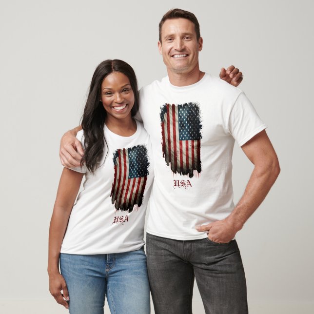 Patriotic American flagga T-Shirt (Unisex)