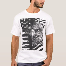 Patriotic American flagga T-Shirt