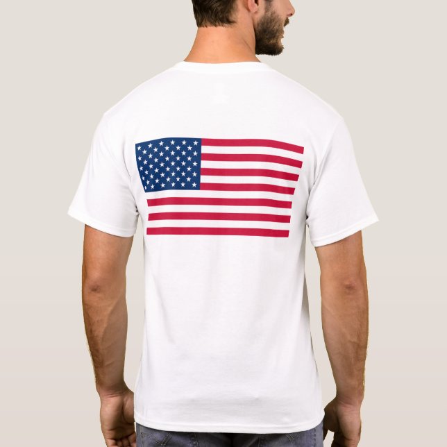 Patriotic American Flagga T-Shirts (Baksida)