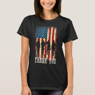 Patriotic American Flagga Tack För manar Women Ki T Shirt