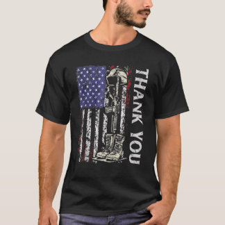 Patriotic American Flagga Tack För manar Women Ki T Shirt