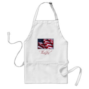 Patriotic American Flagga Tack i Red Förkläde
