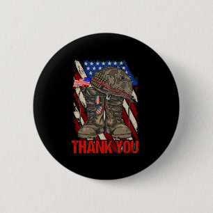 Patriotic American Flagga Tack Knapp