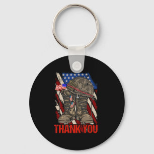 Patriotic American Flagga Tack Nyckelring