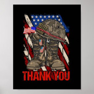 Patriotic American Flagga Tack Poster