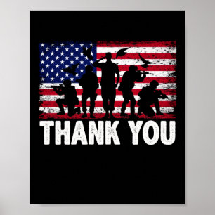 Patriotic American Flagga Tack Poster