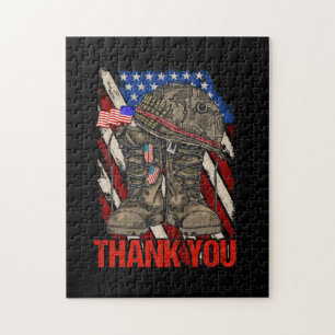 Patriotic American Flagga Tack Pussel