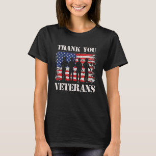 Patriotic American Flagga Tack Veterans För manar T Shirt