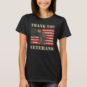 Patriotic American Flagga Tack Veterans Manar Wom T Shirt