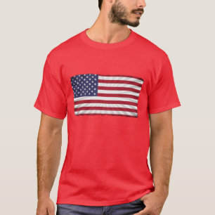 Patriotic American Flagga Tee Shirt