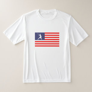 Patriotic American flagga tennis t shirt for USA