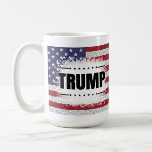 Patriotic American Flagga Trump Kaffemugg