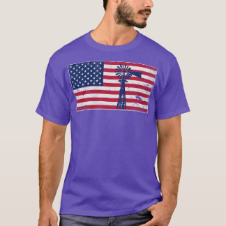 Patriotic American Flagga USA 4:e juli T Shirt