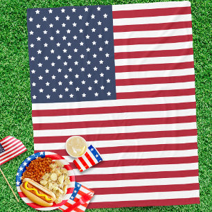 Patriotic American Flagga USA Fleecefilt