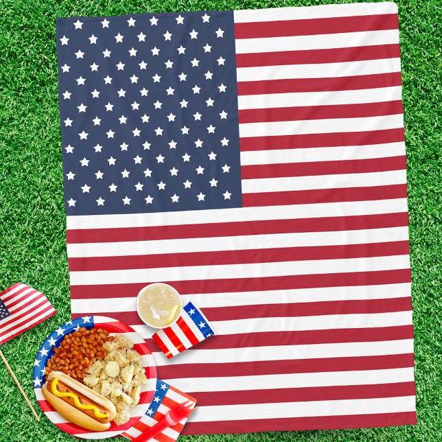 Patriotic American Flagga USA Fleecefilt (Skapare uppladdad)