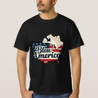 Patriotic American Flagga USA Karta T Shirt