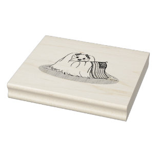 Patriotic American Flagga USA Maltese Hund - Cute Stämpel