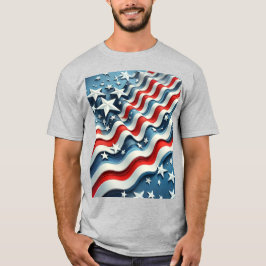 Patriotic American Flagga USA Pride T Shirt