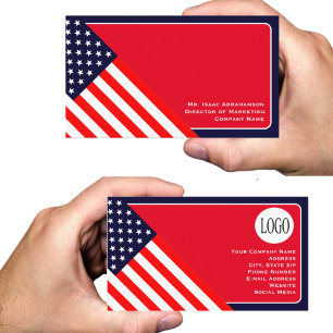 Patriotic American Flagga Visitkort