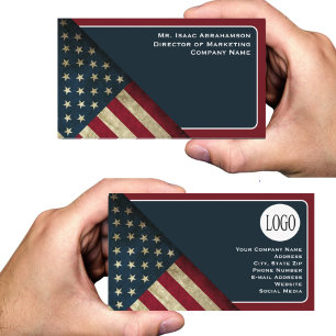 Patriotic American Flagga Visitkort