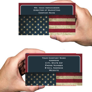 Patriotic American Flagga Visitkort