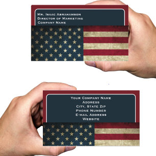 Patriotic American Flagga Visitkort