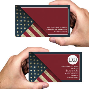 Patriotic American Flagga Visitkort
